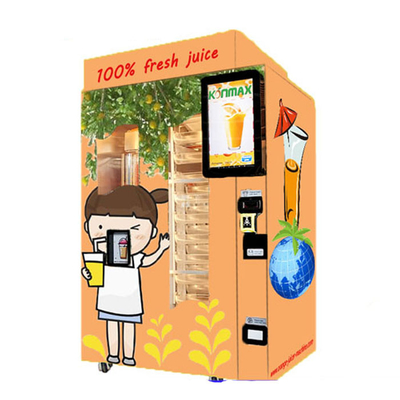 Distributeur automatique automatique de jus d'orange de paiement de monnaie et de billet avec le système de refroidissement